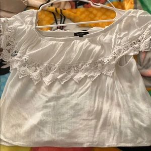 White cropped top